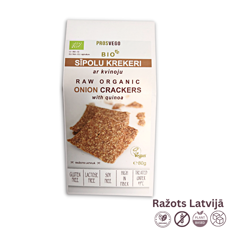 Bio Sīpolu krekeri ar kvinoju